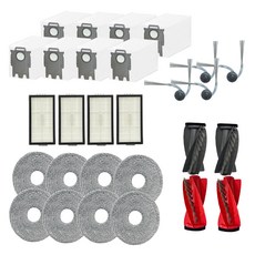 Office Store MaxV Slim 耗材 濾網 主刷 拖布補充包 邊刷 集塵袋 防塵袋, 1套, 石頭 S9 MaxV Slim