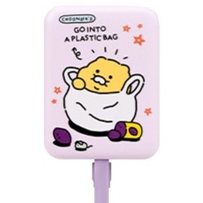 카카오프렌즈 데일리 고속충전 맥세이프 보조배터리 10000mAh, 춘식이 퍼플, P24-MSPB10K01