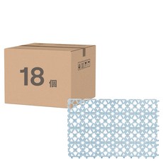樂居家 浴室地板防滑墊, 寶寶藍, 18片