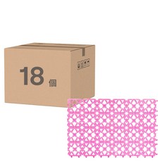 樂居家 浴室地板防滑墊, 粉色, 18片