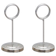 윰스 스탠드형 명함 카페 메모 꽂이 10cm, 실버, 2개