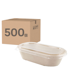 萬福 植纖單格橢圓餐盒 1L, 50個裝, 10套