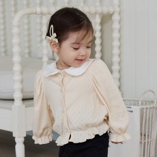 BEBENINE 女童Edel荷葉邊針織外套