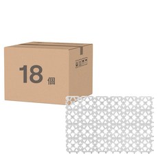 樂居家 浴室地板防滑墊, 灰白色, 18片