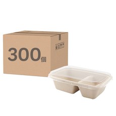 萬福 植纖雙格長方餐盒 F 1L, 50個裝, 6套