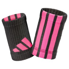 愛迪達健身 護腕 2件組, 1個, 黑色 + 粉紅色