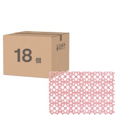 樂居家 浴室地板防滑墊, 北歐粉, 18片