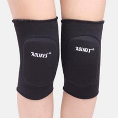 AOLIKES 奧力克斯 海綿墊運動護膝, 黑色, 1雙