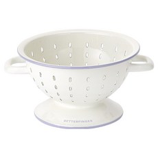 BetterFinger 琺瑯水果濾盆, 1個, 白色