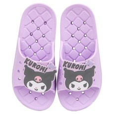 LiLFANT 兒童款三麗鷗排水性好的步步EVA軟浴室拖鞋, 1個, 庫洛米