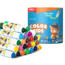 deLi 得力 COLOR KIDS果凍蠟筆 EC224-24, 24色, 1組