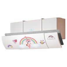 KODACHIEF 迷人冷氣擋風板 伸縮性無孔 添加過濾棉 彩虹兔 全機型通用 90 x 45 cm, 1個, 單一商品