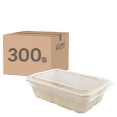 萬福 植纖方形餐盒 650ml, 50個裝, 6套