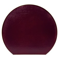 Attic&Base LILFANT 亞麻半月木質托盤, 紫紅色, 1個