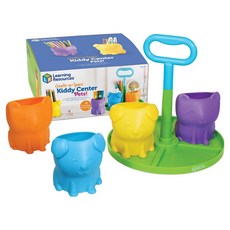 Learning Resources 空間整理 寶寶動物手提4格收納盒 LER3714, 1個, 混合色