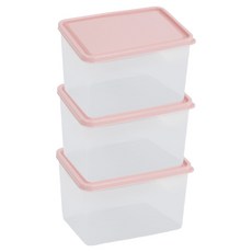 비트리 시즌2 부드럽게 휘어지는 냉동실 냉장고 정리용기 핑크 1.7L, 3개, 1개입