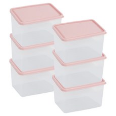 비트리 시즌2 부드럽게 휘어지는 냉동실 냉장고 정리용기 핑크 1.7L, 6개, 1개입