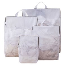立體包包洗衣機便攜式薄款洗衣袋4件組, 1套, 單一顏色