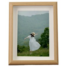 KODACHIEF 온기를 담아낸 장식용 A4 가로세로 겸용 미니액자 사진포함, 원목색