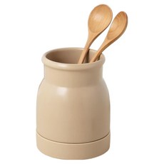 牛奶瓶餐具筒 L, 1個, 米色