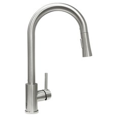 SUS 單孔抽拉式噴頭不鏽鋼廚房水龍頭 6002, 1個