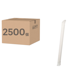 萬福 紙吸管 平口 1.2 x 21cm, 1箱, 2500個裝