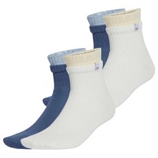 adidas 愛迪達 3S 2L 14 S 腳踝襪兩件組 JC8621, 1套, 白色 + 藍色