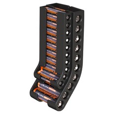 想像一匙 AA AAA 電池收納整理盒, 1個, 黑色