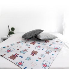 BEARBED 熊棉 多功能靜音防水墊, 1個, 探險小熊