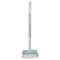 Easy Cleaning Solution 潔田屋 居家萬用清潔刷 螺旋頭2段伸縮桿 LF325YLN, 銀灰色 + 灰白色, 1個