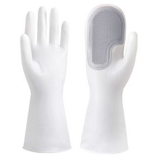 Mongguming 洗碗矽膠手套 雙手穿戴組, FREE(one size), 1套, 灰色