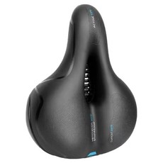 프로딕 2중 스프링 쿠션 자전거 안장, 블랙블루, 1개