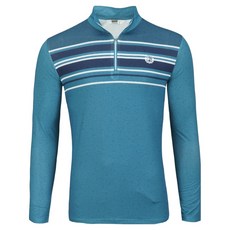 New Eagle 男士彈性高爾夫拉鍊長袖T恤 NB-5154