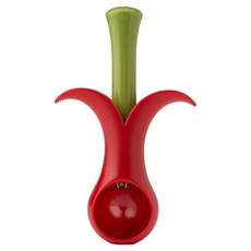 Joie Msc 下壓式造型櫻桃去核器, 1個, 綠色 + 紅色