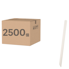 萬福 紙吸管 斜口 1.2 x 21cm, 1箱, 2500個裝