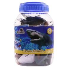 Wenno 海洋動物公仔 50入+圖卡組, 1套