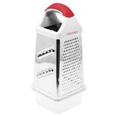 PEDRINI Gadget收納盒 + 4in1筒型起司檸檬刨刀, 銀色 + 白色 + 紅色, 1個