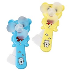 KODACHIEF 무전력의 수동선풍기 리본 곰돌이 랜덤발송 6 x 11.8 cm, 2개