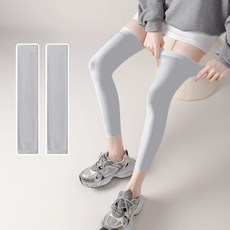 쿠말 냉감 다리 레그 토시 양쪽착용세트, 그레이, 1세트