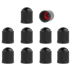 자동차 타이어 밸브캡, 10개, 블랙