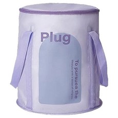 YUNMI 加高防傾倒便攜旅行泡腳桶/折疊保溫泡腳袋/足浴桶/洗腳盆/旅行洗衣袋 四邊PP板支撐條, 1個, 葡萄紫