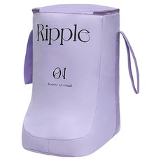 YUNMI 居家SPA保養靴子款泡腳桶/便攜折疊泡腳袋/保溫足浴桶/洗腳盆/沐足袋 加高43cm, 1個, 葡萄紫