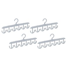 셀렉투유 가방 모자 벨트 넥타이 스카프 브레지어 브라 걸이 행거 12구, 그레이, 4개