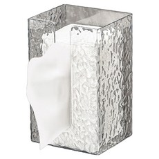 神崎家居 高質感冰川紋無痕紙巾收納盒, 1個, 透明色