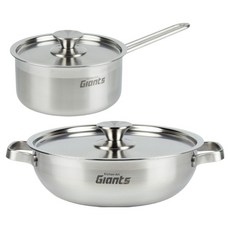 Kitchen-Art 電磁爐Giant S鍋具2件組, 1套, 18cm單柄鍋 + 24cm火鍋, 單一顏色