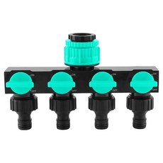 一個就夠用 水龍頭分水器 4孔 03 綠色, 1個