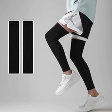 쿠말 냉감 다리 레그 토시 양쪽착용세트, 블랙, 1세트