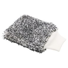 URBAN CAR 洗車用品 絨毛泡沫手套, 黑色, 1個