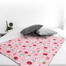 LOHAS 樂活家居 多功能靜音防水墊 熊棉聯名款, 牛奶甜點款, 1個