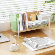 Daily Nest Tidy 書架, 米色原木 透明, 1層